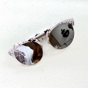 Marble Half Frame Sunglasses